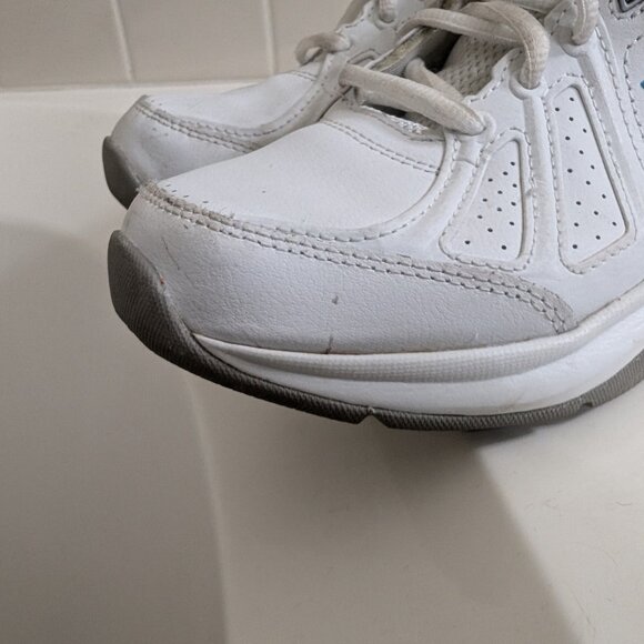 New Balance Women's 409 Leather Trainer Sneakers White Baby Blue WX409WB3 Size 8 - Picture 11 of 11